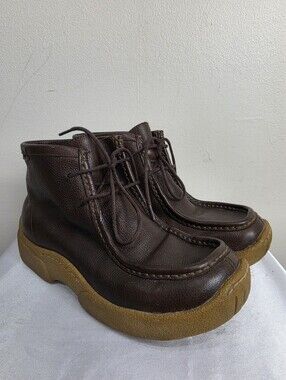 Aldo Dark Brown Leather Chukka Boots with Gum Sole